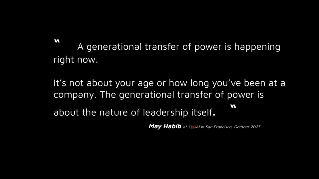 What It Means to Be an AI-Native Leader - May Habib quote at TED AI
